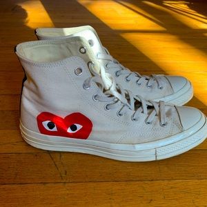 CdG PLAY x Converse Unisex Chuck Taylor High-Top Sneakers Size: Men 10.5